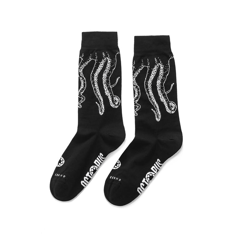 OUTLINE SOCKS-WHITEBLACK 18SOSX02-WHITEBLACK  OCTOPUS 