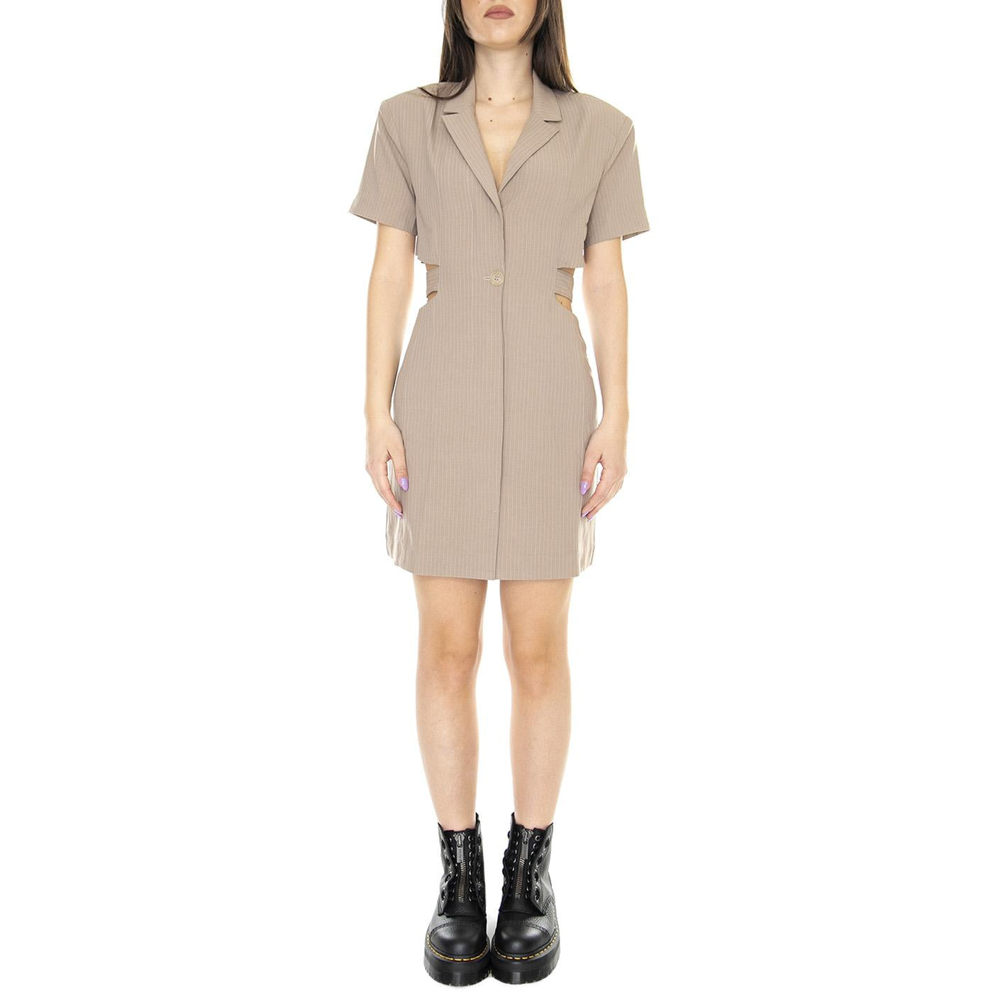 Vestido Corto Tipo Traje Abierto Beige - Abito Donna Beige 31W/11204  WILD PONY 