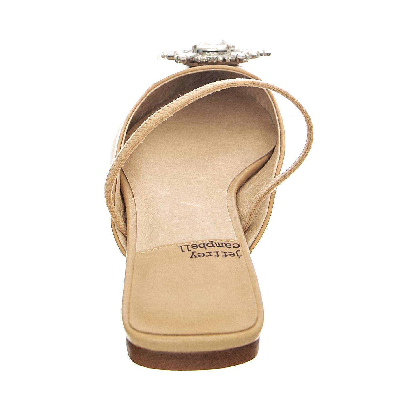 Latira Beige Silver Kid Leather + Fabric - Sandali Donna Beige JCS82258P-108-BEI  JEFFREY CAMPBELL 