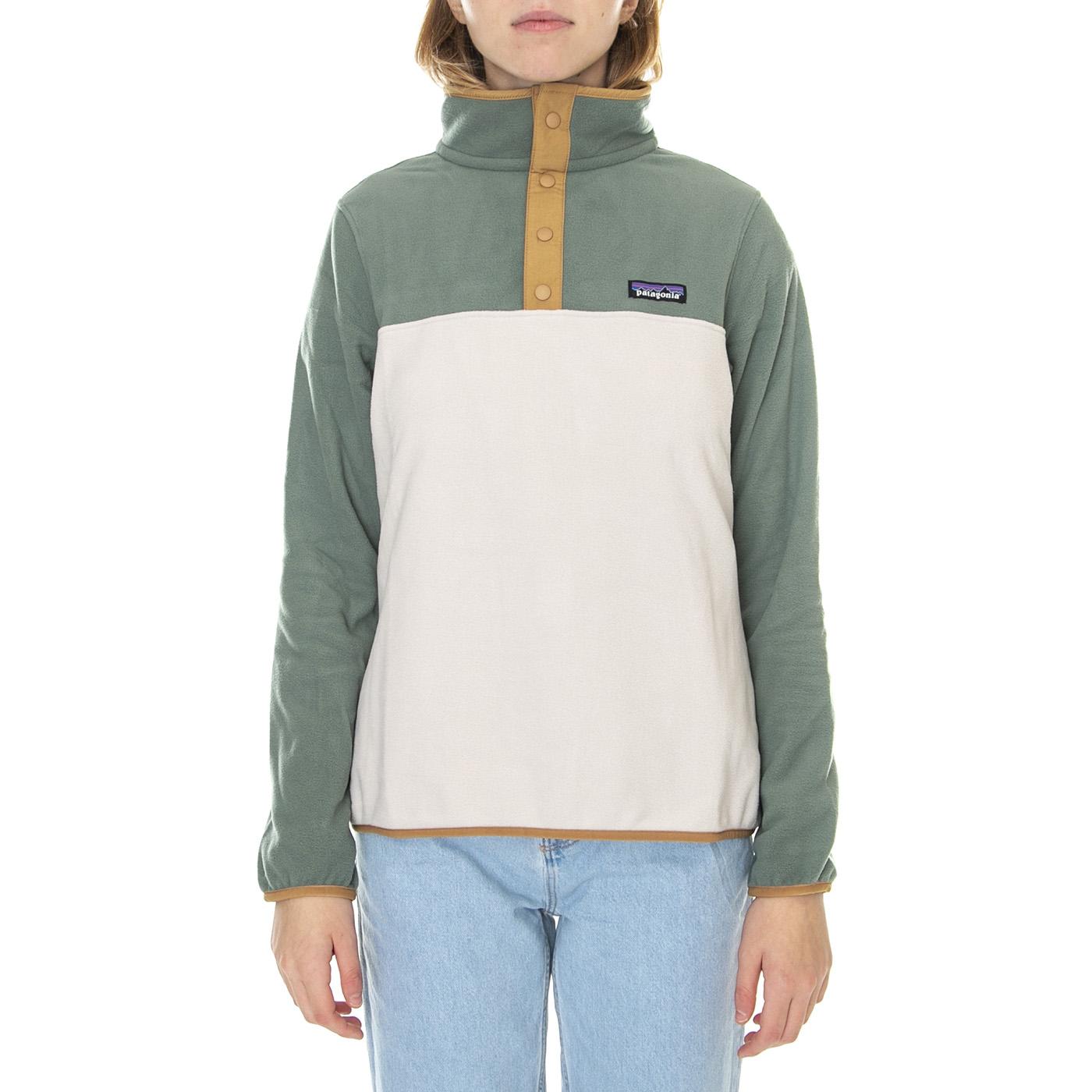 W's Micro D Snap-T P/O Pumice - Felpa Collo Alto Donna Multicolore 26020-PUM  PATAGONIA 