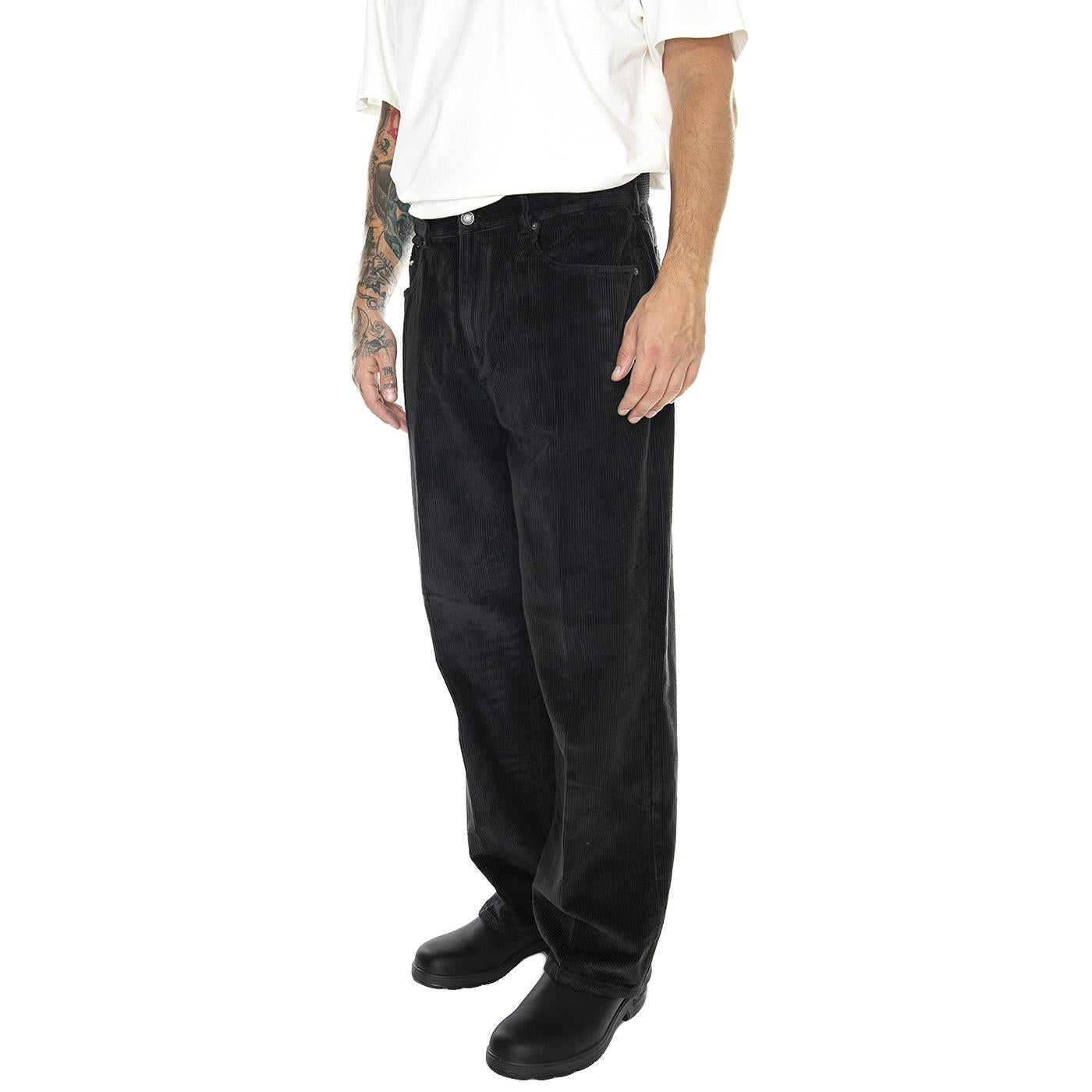 Bigwig Baggy Corduroy Pant Digital Black - Pantaloni Uomo Neri 142020218-DGB  OBEY 