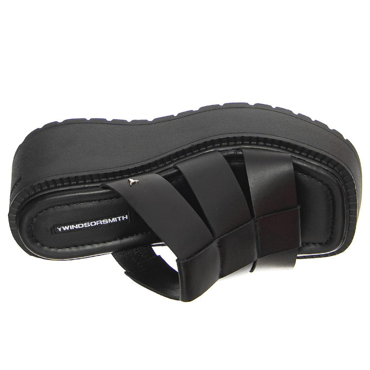 Capricorn Black Leather - Sandali Donna Neri WSSCAPRICORN-BLA  WINDSOR SMITH 