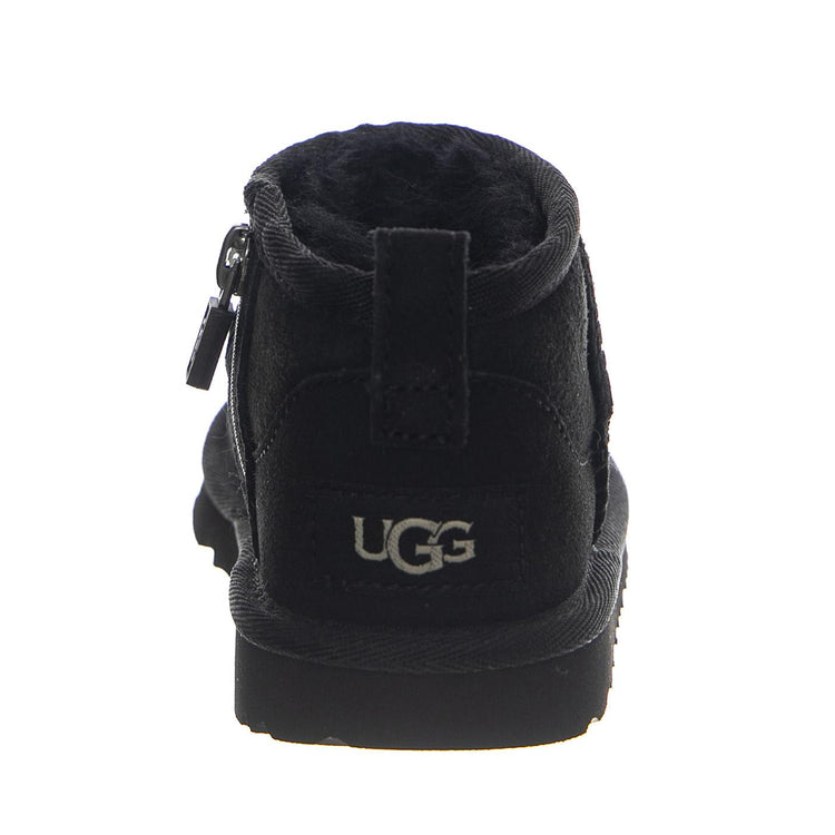 UGG Classic Ultra Mini Black - Scarpe Bambino/Bambina in Pelle Scamosciata Nera 1130750T BLK UGG 