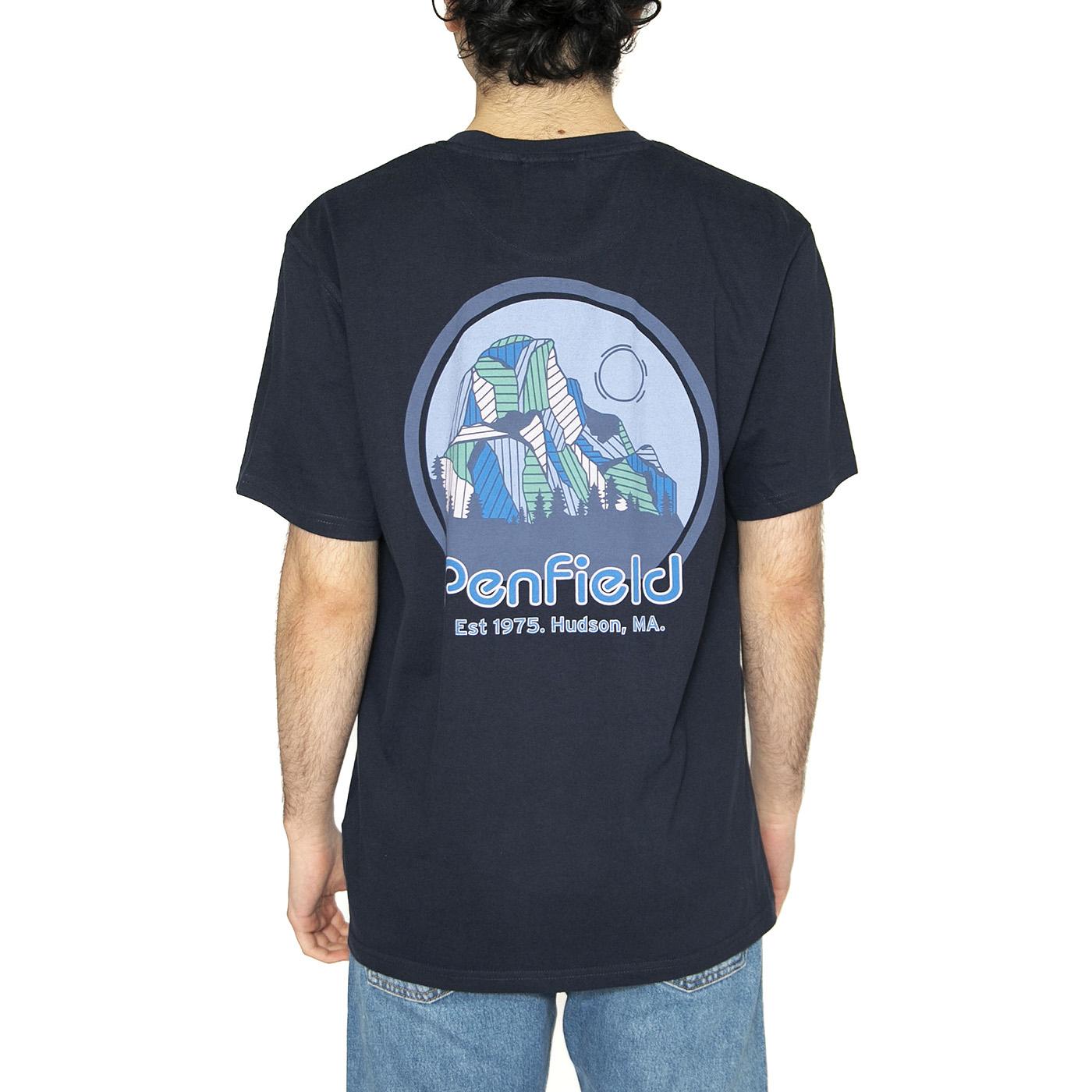 Penfild Yosemite Circle Back Navy Blazer - Maglietta Girocollo Uomo Blu PFD0165-203  PENFIELD 