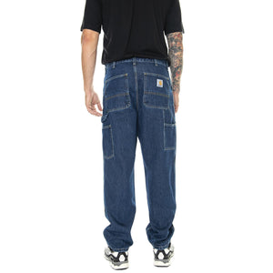 Double Knee Pant Blue / Stone Washed - Pantaloni Denim Jeans Uomo Blu I032699.0106  CARHARTT WIP 