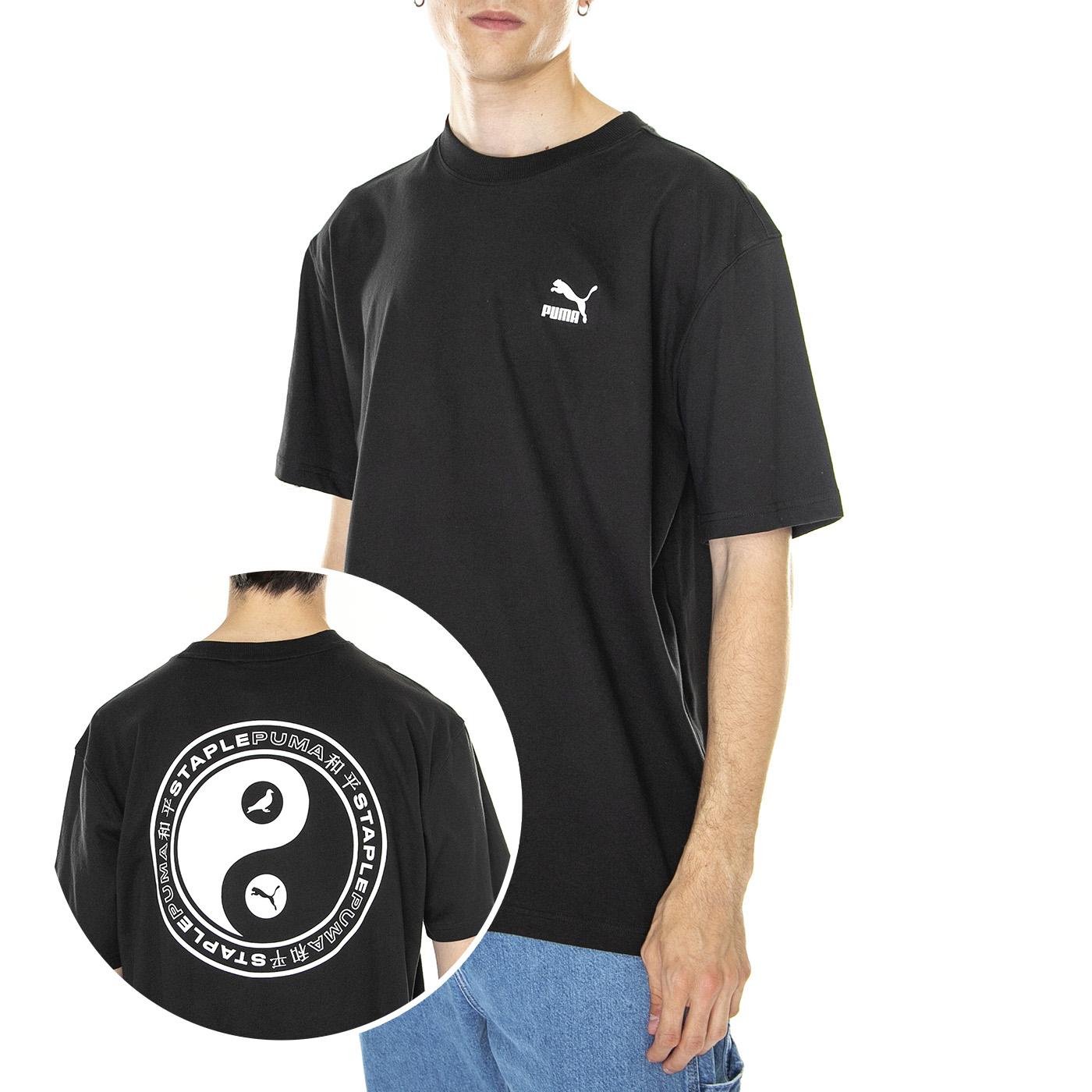 M' PUMA x STAPLE Tee PUMA Black - Maglietta Girocollo Uomo Nera 539824-01  PUMA 