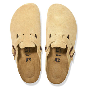 W' Boston Latte Cream, Suede Leather Sandals - Sandali Donna / Uomo Beige 1026164  BIRKENSTOCK 