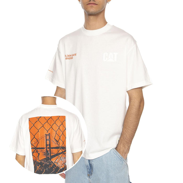 San Fran T-Shirt Bone - Maglietta Girocollo Uomo Bianca 6010155  CAT 