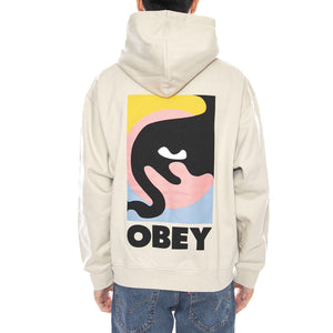OBEY Quarter Icon Fleece -- Felpa con Cappuccio Uomo Moonstruck Beige 112844193 MNS OBEY 