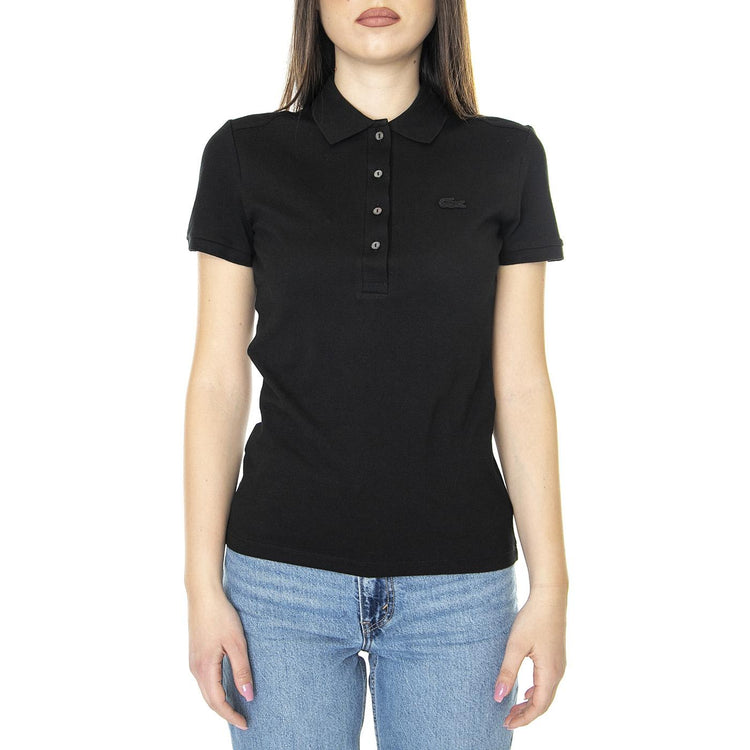 Maglietta M/C 031 - Maglietta Girocollo Donna Nera PF5462-031  LACOSTE 