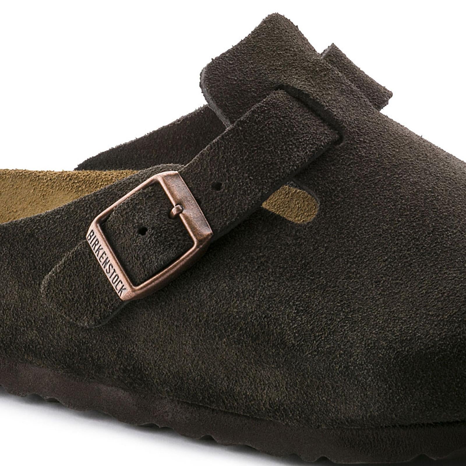 Mens Boston Soft Footbed Mocha Brown Sandals - Narrow Fit 660463 . BIRKENSTOCK 