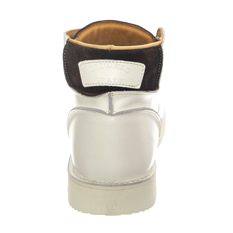 Considered White Brown - Scarpe Stringate Profilo Alto Uomo Bianche OGSCONSIDERED-WHTBRW  ORIGINAL GRADE 