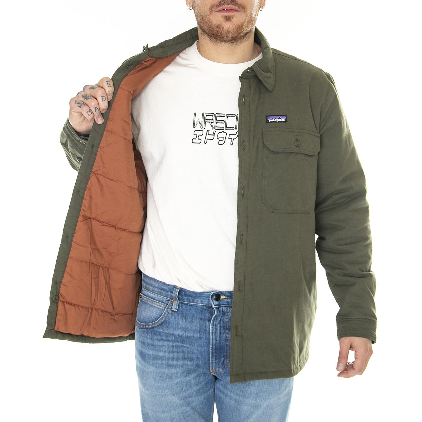 M's Insulated Organic Cotton MW Fjord Flannel Shirt Basin Green - Giacca Invernale Uomo Verde 20385-BSNG  PATAGONIA 