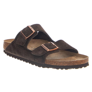 Arizona Suede Leather Narrow Fit Mocha - Sandali Uomo Marroni 1027083 MCH BIRKENSTOCK 