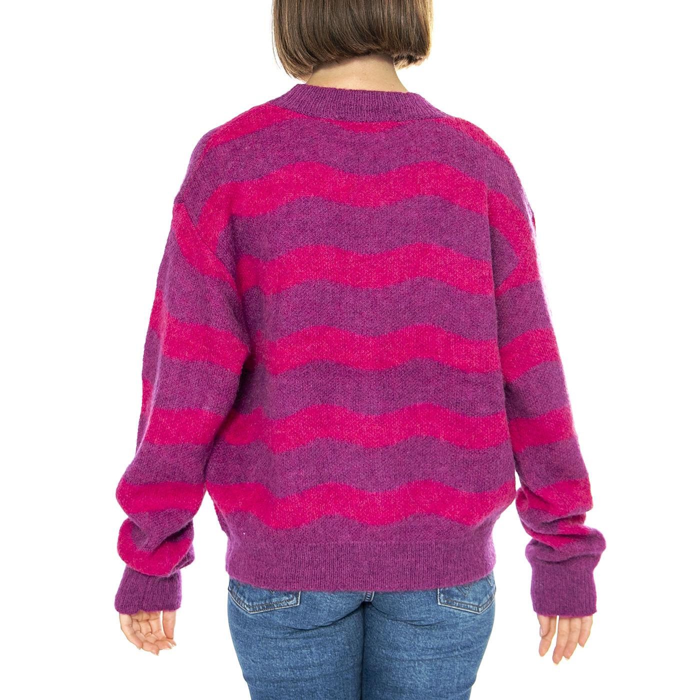 Jersey Rayas Berenjena y Fucsia - Maglione Donna Multicolore 43W/10623  WILD PONY 