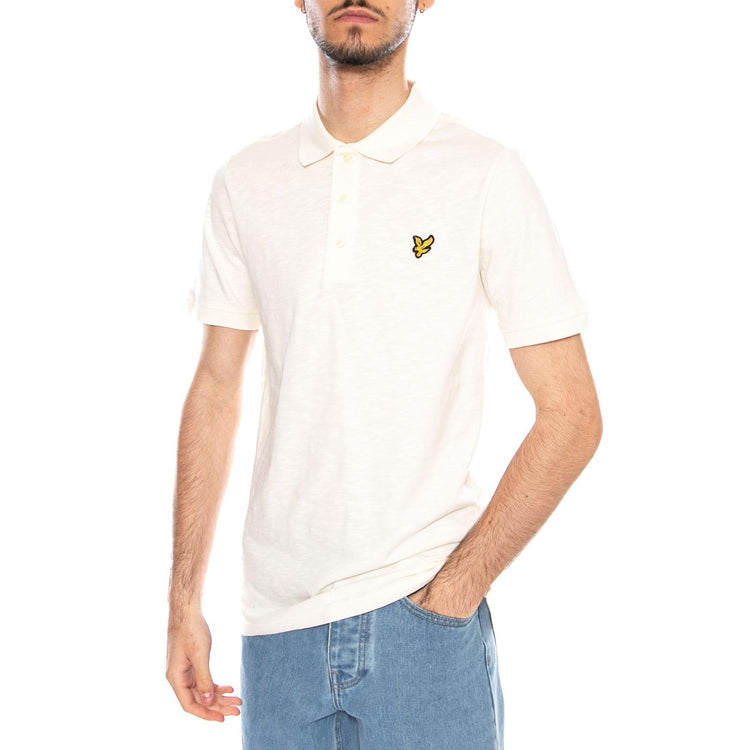 Fine Slub Polo Shirt Ice Cream - Polo Uomo Crema SP2401V Y12 LYLE & SCOTT 