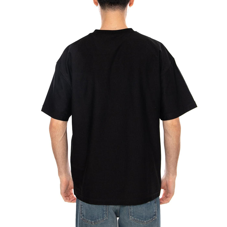 S/S WIP LABEL T-SHIRT BLACK - Maglietta Girocollo Uomo Nera I036180 89XX CARHARTT WIP 
