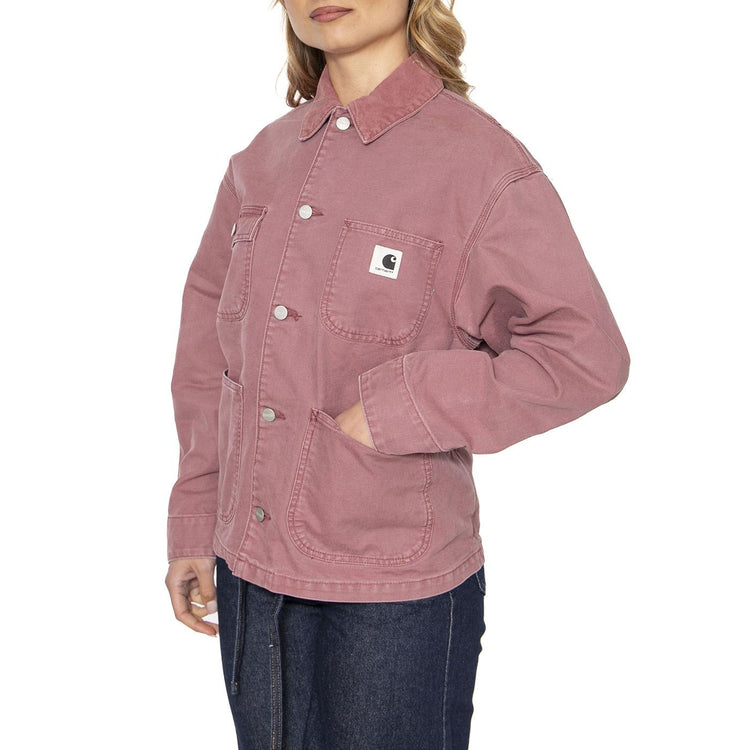 W' OG Michigan Coat Dusky Pink / Dusky Pink - Giacca Donna Viola I034843.2R74O  CARHARTT WIP 