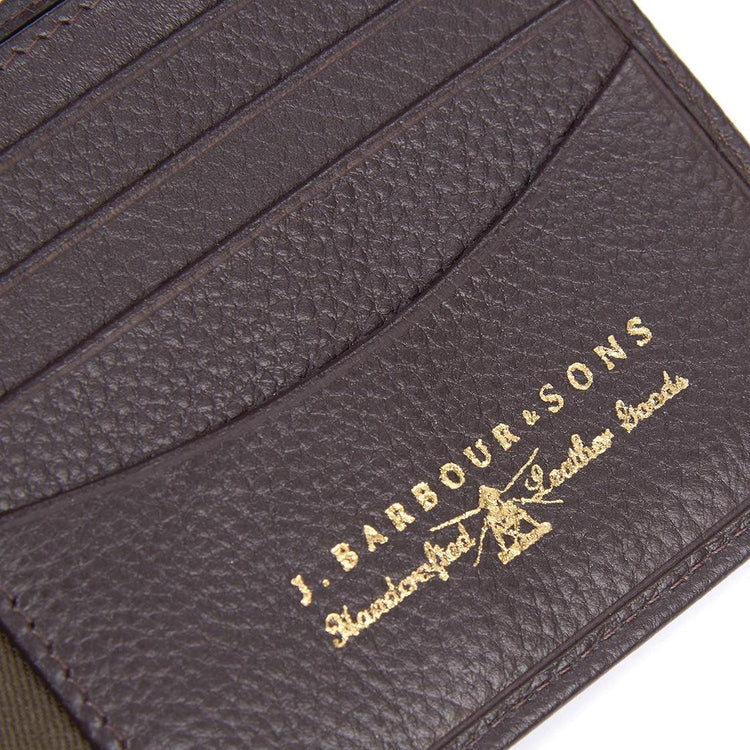 Amble Leather Billfold Wallet Dark Brown - Portafogli Marrone 222MMLG0007-BR711  BARBOUR 