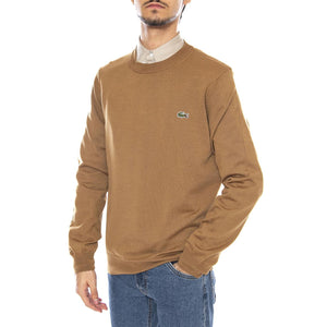 Pullover DPC Brown - Maglione Girocollo Uomo Marrone AH3225-DPC  LACOSTE 