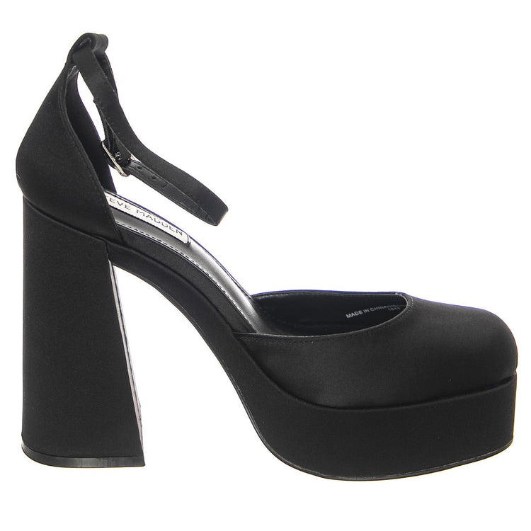 W' Londyn-Black Satin - Sandali Donna Neri SMLOND04S1-BLK  STEVE MADDEN 