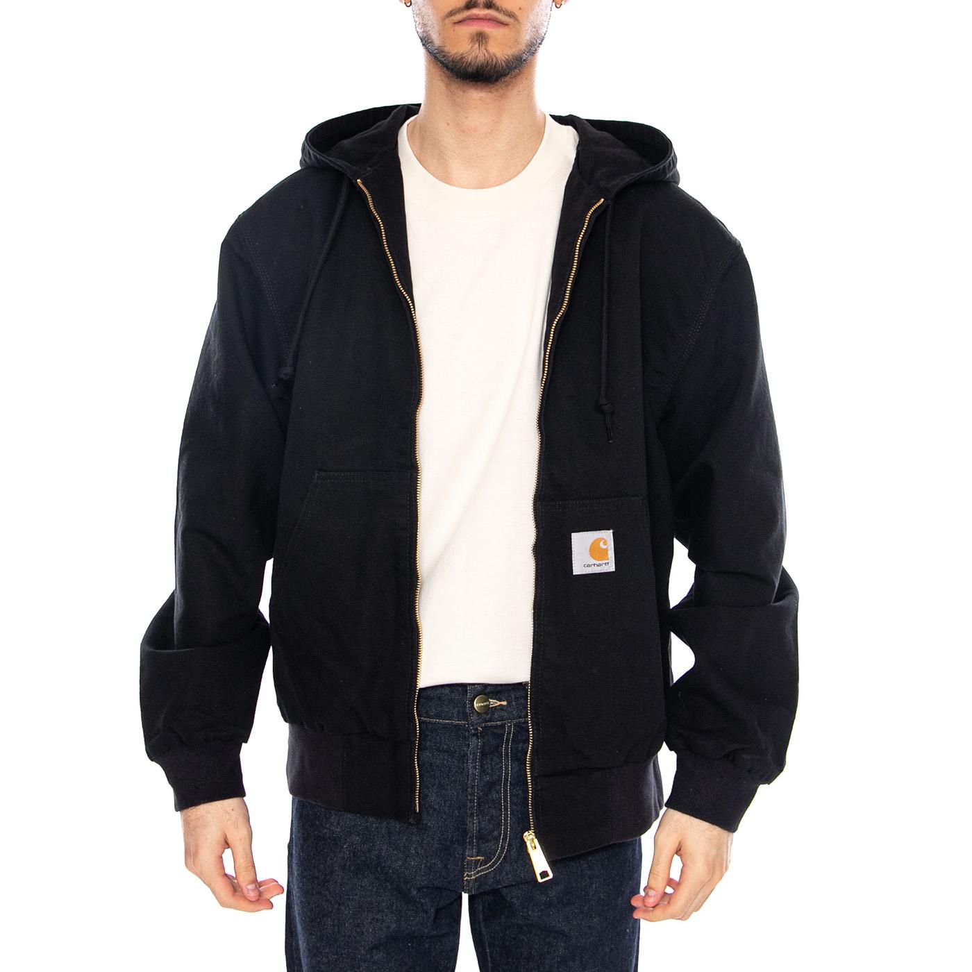 OG Active Jacket Black - Giacca con Cappuccio e Zip Uomo Nera I034311 8902 CARHARTT WIP 
