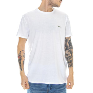 T-Shirt Bianca con Logo Uomo - Lacoste TH6709 001 LACOSTE 