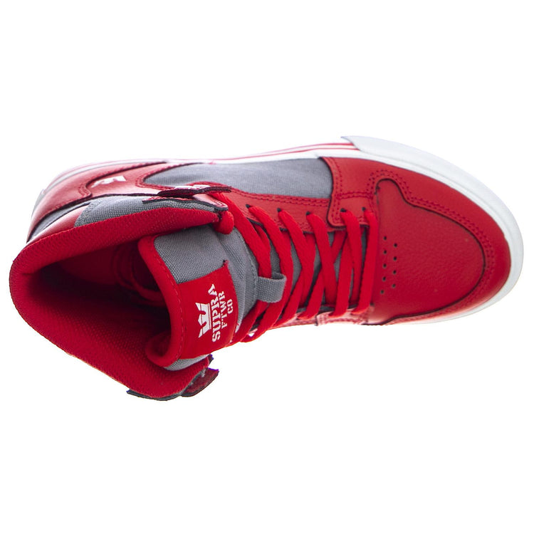 Kids Vaider Cornerstone 614 Sneakers - Red / Dark Grey / White - Scarpe Profilo Alto Bambino Rosse / Grige 58201-614-M-614  SUPRA 