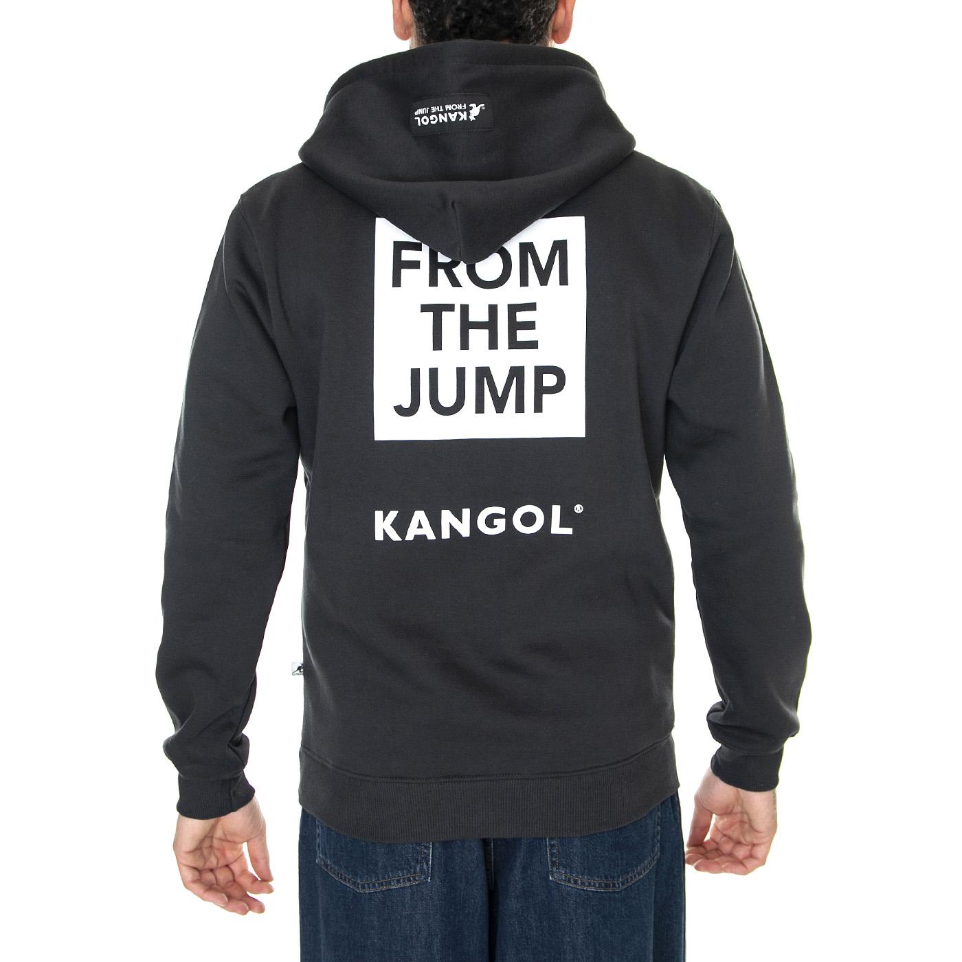 Essential Deep Spring - Felpa con Cappuccio Uomo Nera KAF22UHDS102-114  KANGOL 