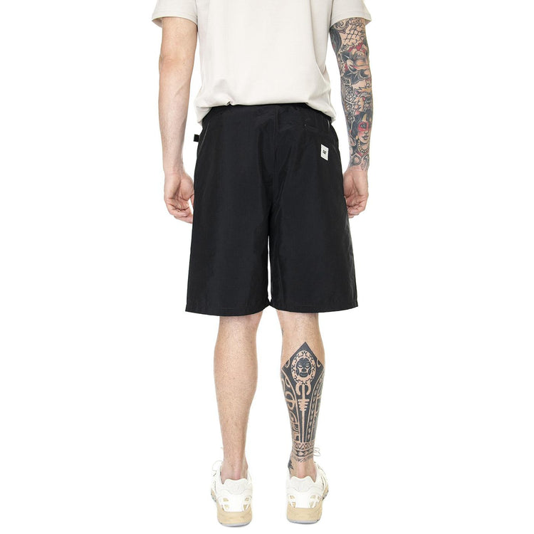 M' Workwear Belted Chino Shorts Black - Bermuda Uomo Neri 6080079-10158  CAT 