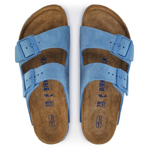 Arizona SFB Sky Blue Suede Leather - Sandali Uomo / Donna Blu 1024066  BIRKENSTOCK 