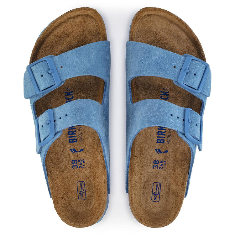 Arizona SFB Sky Blue Suede Leather - Sandali Uomo / Donna Blu 1024066  BIRKENSTOCK 