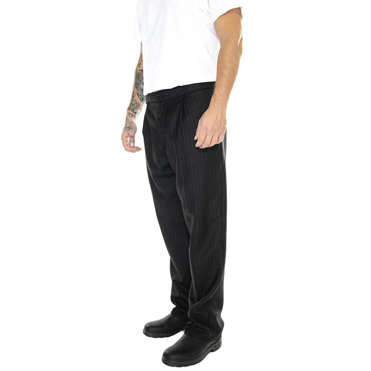 Zig Pant Black / White Line Stripes - Pantaloni Uomo Neri I032600.1WY.67.30  EDWIN 