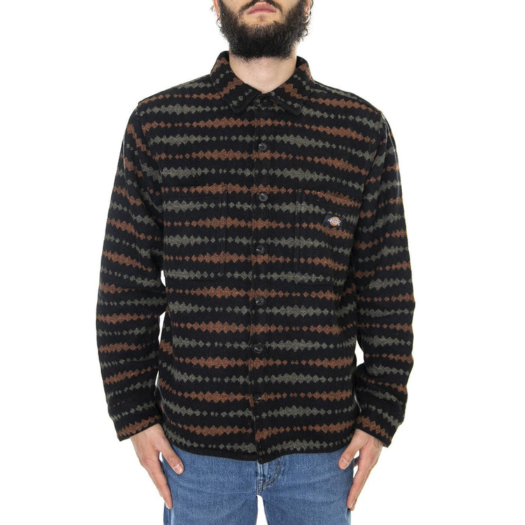 Falkville Shirt Black - Camicia Uomo Nera / Multicolore DK0A4XZYBLK1  DICKIES 