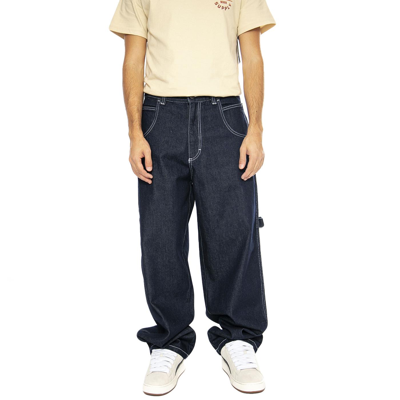 R-Bianco Alonato Eco Wash Blue - Pantaloni Denim Jeans Uomo Blu DENIMBLUE-001  BLUESKIN 