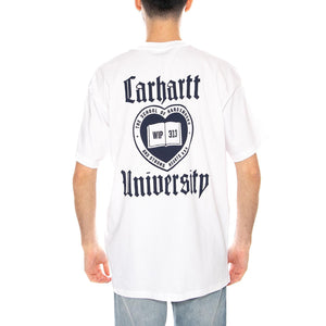 S/S Schooling T-Shirt White - Maglietta Girocollo Uomo Bianca I035453.02XX . CARHARTT WIP 