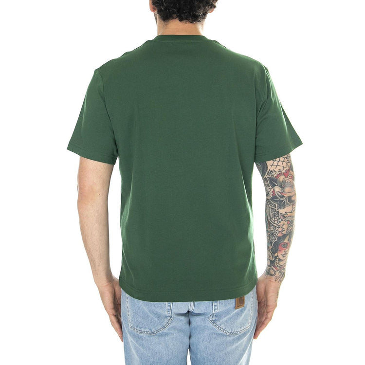 T-Shirt 132 Green  - Maglietta Girocollo Uomo Verde TH7318-132  LACOSTE 