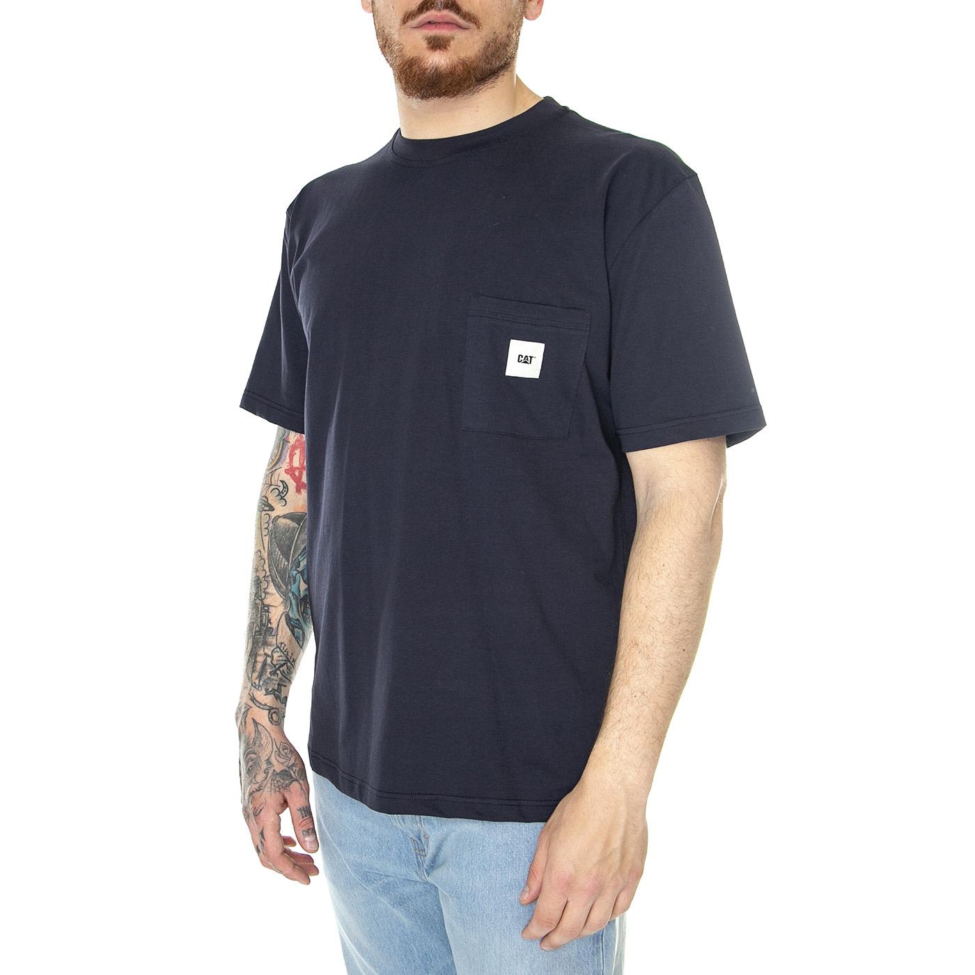 M' Basic Pocket T-Shirt Blue Opal - Maglietta Girocollo Uomo Blu 6010071-19-4120  CAT 