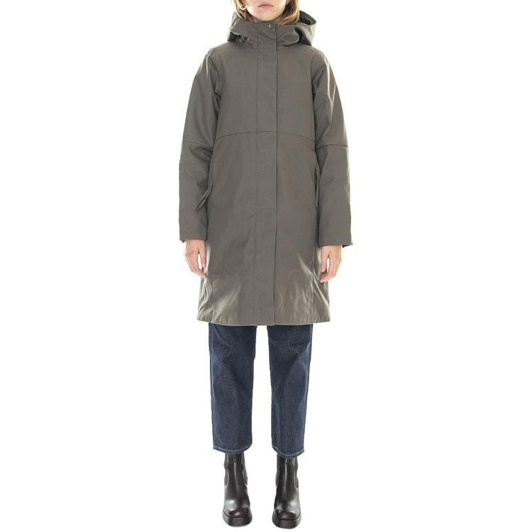 W´s Jacket Elvira Castor Green Smart Cotton Blend - Giacca con Cappuccio Donna Verde 330735-086  ELVINE 