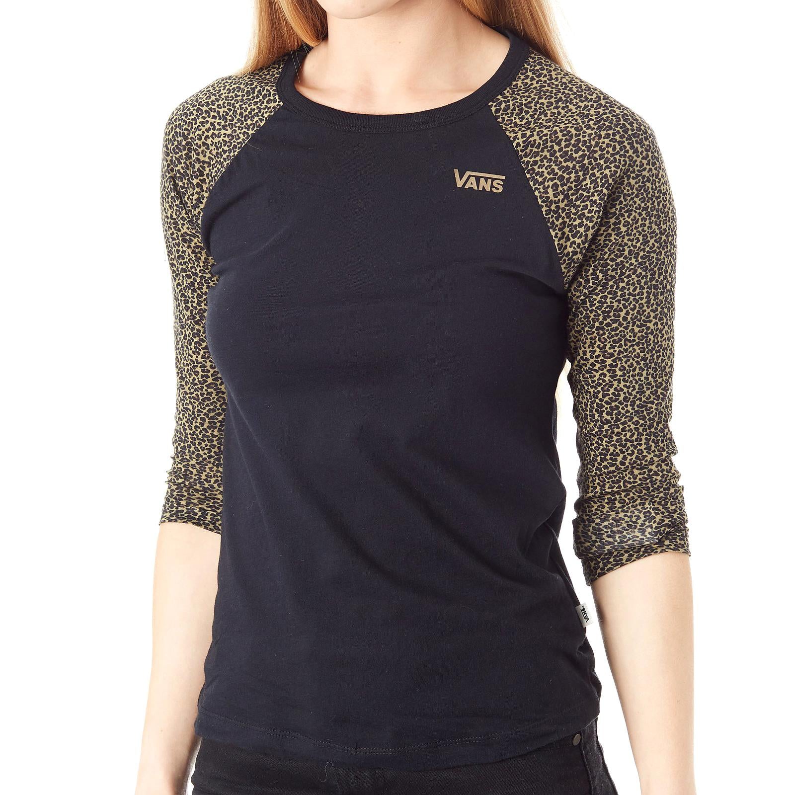 WM LEOPARD RAGLAN Black/Leopar VA3D56YY6  VANS 