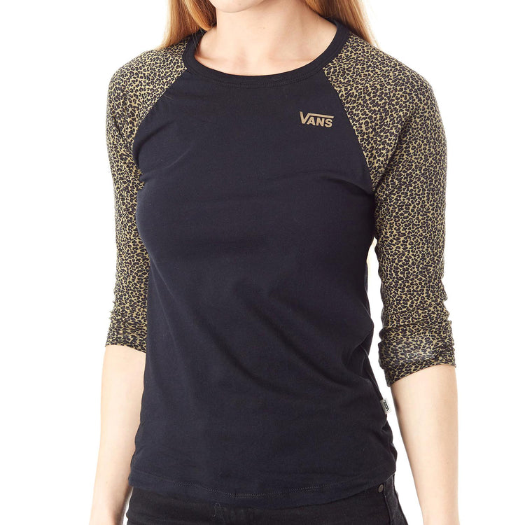 WM LEOPARD RAGLAN Black/Leopar VA3D56YY6  VANS 