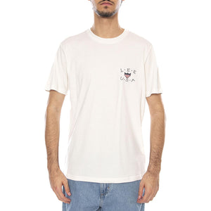 Essential Graphic Tee Ecru - Maglietta Girocollo Uomo Crema 112370518  LEE 