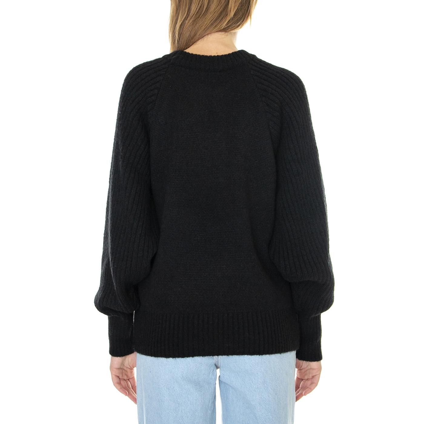 W´s Knit Vanda Black Alpaca Wool - Maglione Girocollo Donna Nero 330752-110  ELVINE 