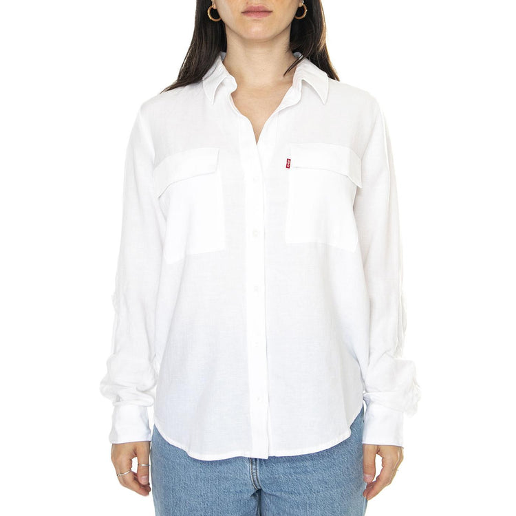 Doreen Utility Shirt Bright White Neutral - Camicia Donna Bianca A7467-0006  LEVIS 
