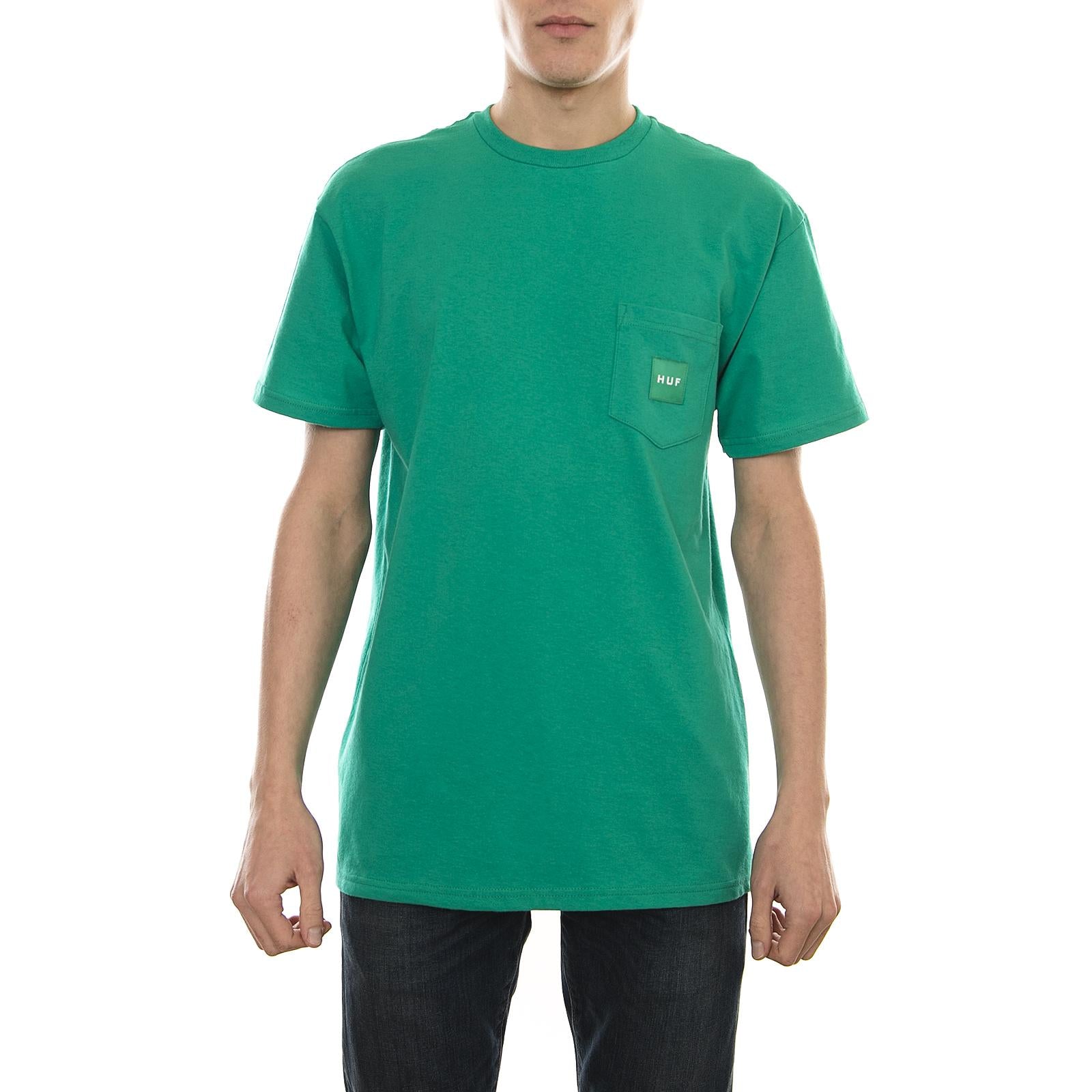 BOX LOGO POCKET TEE EMERALD TS00311-EMRLD  HUF 