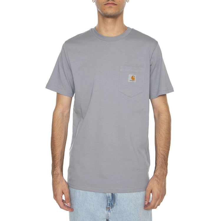 S/S Pocket T-Shirt Mirror - Maglietta Girocollo Uomo Grigia I030434.1NKXX . CARHARTT WIP 