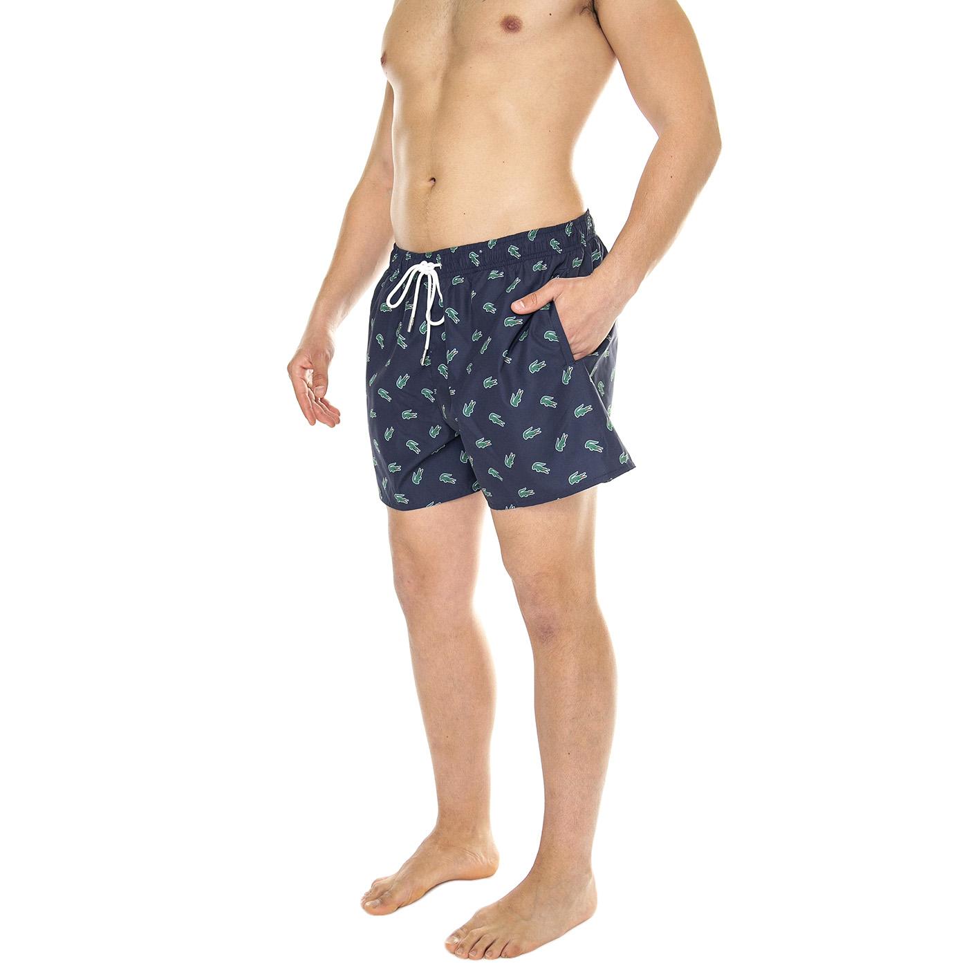 Short Bagno QRN Blue - Costume da Bagno Uomo Blu MH7188-QRN  LACOSTE 