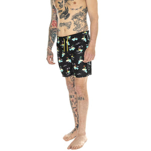 Island In The Sun Long Swimshorts 9300 - Costume da Bagno Uomo Nero ISL123-9300-9300  HAPPY SOCKS 