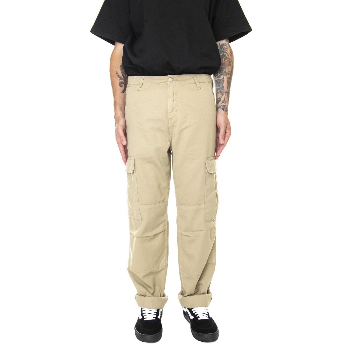 Regular Cargo Pant Ammonite Garment Dyed - Pantaloni Cargo Uomo Beige I030475-0VZGD  CARHARTT WIP 