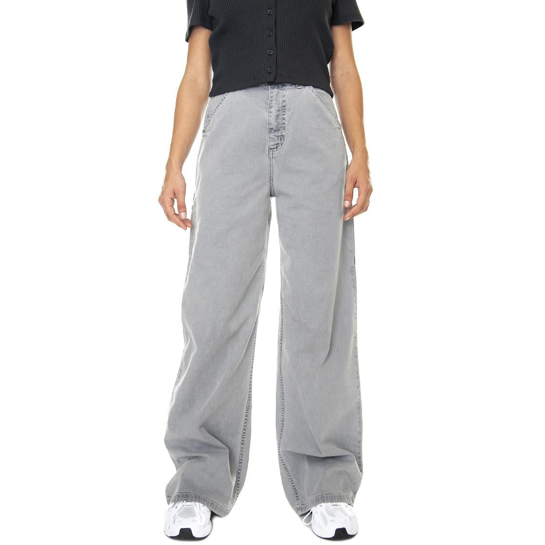 W' Jens Pant Enzian faded - Pantaloni Denim Jeans Donna Grigi I030490-0WJFH  CARHARTT WIP 